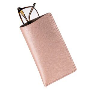 Deer Leather Eyewear Pouch – Premium Craft - Pink Beige